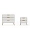 Manhattan Comfort Rockefeller Dresser and Nightstand Set, Off White and Nature 104GMC3 - alternate 1